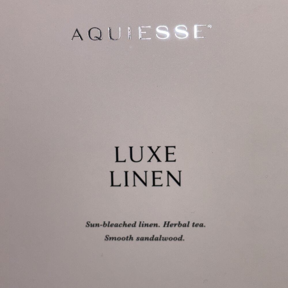 Aquiesse Luxe Linen Fine Fragrance Oil Reed Diffuser Large Jumbo Size 9.5 Oz NEW - Picture 3 of 3